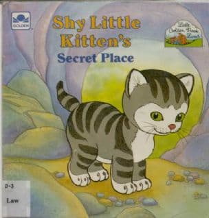 Shy little kitten's secret place
