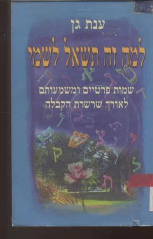 למה זה תשאל לשמי : שמות פרטיים ומשמעותם לאורך שרשרת הקבלה