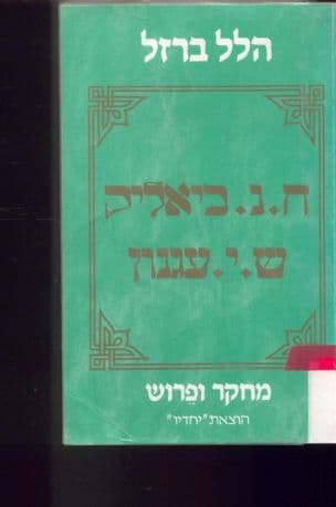 חיים נחמן ביאליק, שמואל יוסף עגנון : מחקר ופירוש
