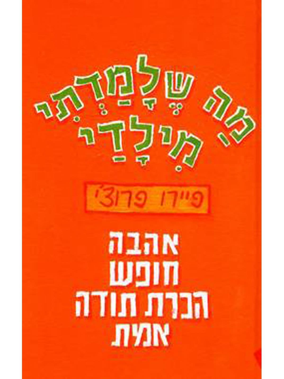 מה שלמדתי מילדי