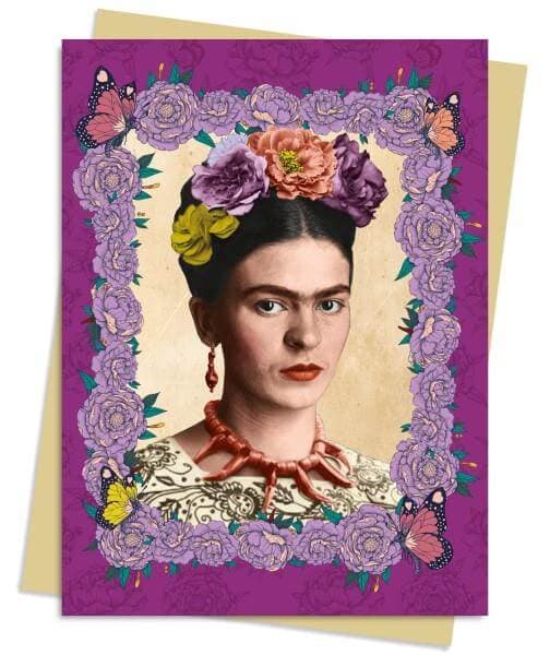 כרטיס ברכה צומת FRIDA KAHLO PURPLE